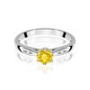 Pierścionek W0074 Diament Laboratoryjny żółty 0,50ct białe złoto