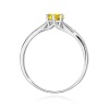 Pierścionek W0074 Diament Laboratoryjny żółty 0,50ct białe złoto