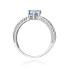 Pierścionek W0075 Diament Laboratoryjny niebieski 0,50ct białe złoto