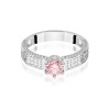 Pierścionek W0075 Diament Laboratoryjny różowy 0,50ct białe złoto