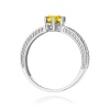 Pierścionek W0075 Diament Laboratoryjny żółty 0,50ct białe złoto