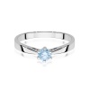 Pierścionek W0229 Diament Laboratoryjny niebieski 0.30ct białe złoto