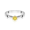 Pierścionek W0229 Diament Laboratoryjny żółty 0.30ct białe złoto