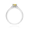Pierścionek W0229 Diament Laboratoryjny żółty 0.30ct białe złoto