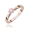 Pierścionek W0229 Diament Laboratoryjny różowy 0.30ct różowe złoto
