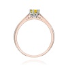 Pierścionek W0229 Diament Laboratoryjny żółty 0.30ct różowe złoto