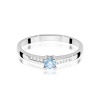 Pierścionek W0258 Diament Laboratoryjny niebieski 0,15ct białe złoto