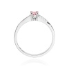 Pierścionek W0258 Diament Laboratoryjny różowy 0,15ct białe złoto