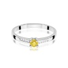 Pierścionek W0258 Diament Laboratoryjny żółty 0,15ct białe złoto