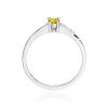 Pierścionek W0258 Diament Laboratoryjny żółty 0,15ct białe złoto