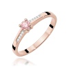 Pierścionek W0258 Diament Laboratoryjny różowy 0,15ct różowe złoto