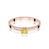 Pierścionek W0258 Diament Laboratoryjny żółty 0,15ct różowe złoto