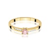 Pierścionek W0258 Diament Laboratoryjny różowy 0,15ct żółte złoto