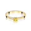 Pierścionek W0258 Diament Laboratoryjny żółty 0,15ct żółte złoto