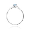 Pierścionek W0335 Diament Laboratoryjny niebieski 0,15ct białe złoto