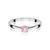 Pierścionek W0335 Diament Laboratoryjny różowy 0,15ct białe złoto