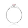 Pierścionek W0335 Diament Laboratoryjny różowy 0,15ct białe złoto