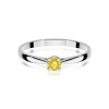 Pierścionek W0335 Diament Laboratoryjny żółty 0,15ct białe złoto