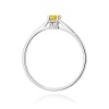 Pierścionek W0335 Diament Laboratoryjny żółty 0,15ct białe złoto