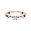 Pierścionek W0335 Diament Laboratoryjny niebieski 0,15ct różowe złoto