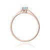 Pierścionek W0335 Diament Laboratoryjny niebieski 0,15ct różowe złoto