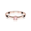 Pierścionek W0335 Diament Laboratoryjny różowy 0,15ct różowe złoto