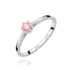 Pierścionek W0365 Diament Laboratoryjny różowy 0,15ct białe złoto