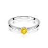 Pierścionek W0365 Diament Laboratoryjny żółty 0,15ct białe złoto