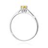 Pierścionek W0365 Diament Laboratoryjny żółty 0,15ct białe złoto
