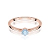 Pierścionek W0365 Diament Laboratoryjjny niebieski 0.15ct różowe złoto