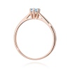 Pierścionek W0365 Diament Laboratoryjjny niebieski 0.15ct różowe złoto