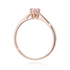 Pierścionek W0365 Diament Laboratoryjny różowy 0.15ct różowe złoto