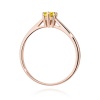 Pierścionek W0365 Diament Laboratoryjny żółty 0.15ct różowe złoto