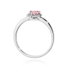 Pierścionek W0455 Diament Laboratoryjny różowy 0,50ct białe złoto