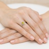 Pierścionek W0455 Diament Laboratoryjny żółty 0,50ct białe złoto