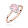 Pierścionek W0455 Diament Laboratoryjny różowy 0,50ct różowe złoto