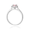 Pierścionek W0477 Diament Laboratoryjny różowy 0,50ct białe złoto