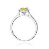 Pierścionek W0477 Diament Laboratoryjny żółty 0,50ct białe złoto