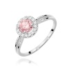 Pierścionek W0538 Diament Laboratoryjny różowy 0,50ct białe złoto