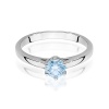 Pierścionek W0540 Diament Laboratoryjny niebieski 0,50ct białe złoto