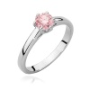 Pierścionek W0540 Diament Laboratoryjny różowy 0,50ct białe złoto