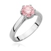 Pierścionek W0540 Diament Laboratoryjny różowy 1,00ct białe złoto