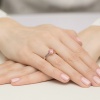 Pierścionek W0540 Diament Laboratoryjny różowy 1,00ct różowe złoto