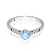 Pierścionek W0543 Diament Laboratoryjny niebieski 0,50ct białe złoto