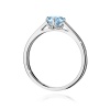 Pierścionek W0543 Diament Laboratoryjny niebieski 0,50ct białe złoto