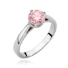 Pierścionek W0543 Diament Laboratoryjny różowy 1,00ct białe złoto