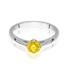 Pierścionek W0543 Diament Laboratoryjny żółty 0.50ct białe złoto