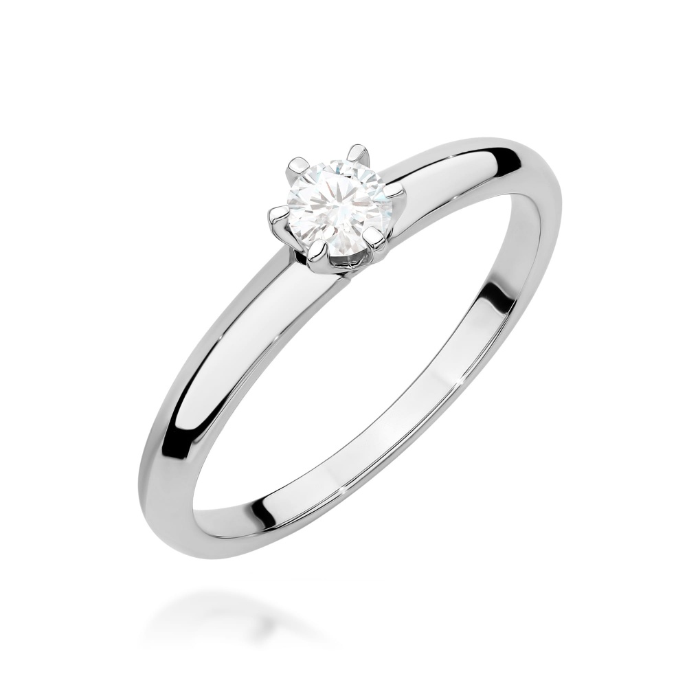 Pierścionek W0679 Diament Laboratoryjny 0,25ct białe złoto