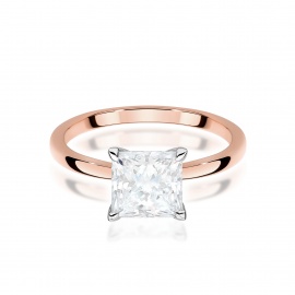 Pierścionek W0690 Diament Laboratoryjny 1,50ct różowe złoto