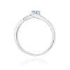 Pierścionek W0262 Diament Laboratoryjny niebieski 0,15ct białe złoto